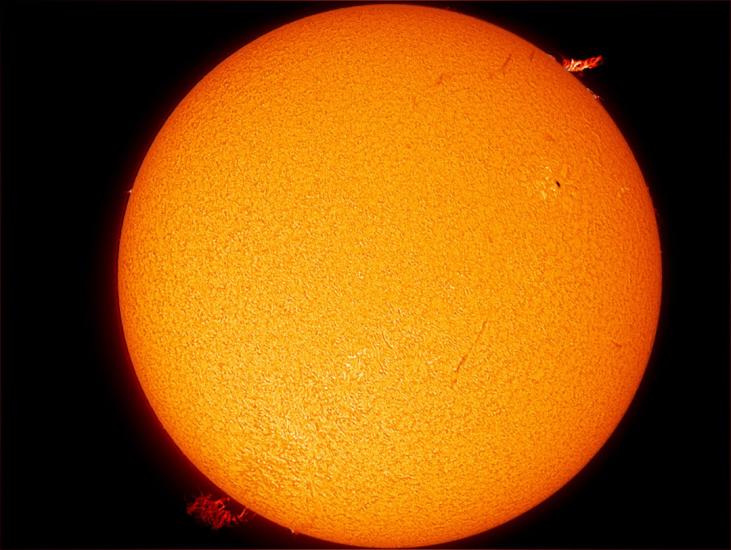 A processed image of the Sun taken through our specially-filtered solar telescope